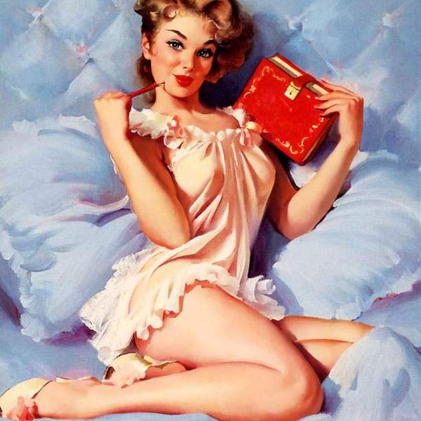 17 pin up painting by gil elvgren
