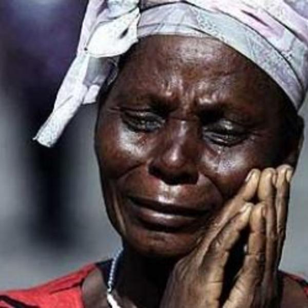 Maman congolaise en pleur
