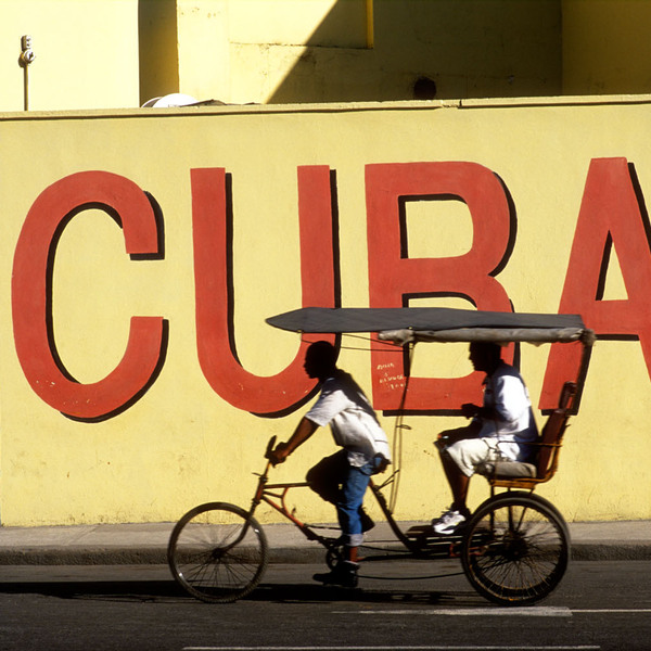Bicyclists in cuba