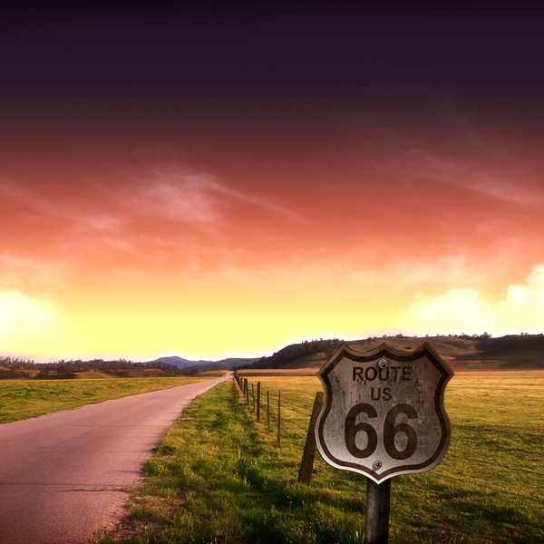 Route 66 by night