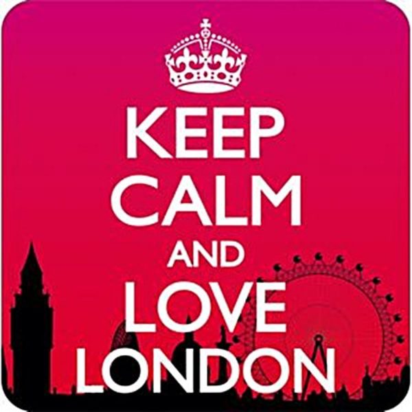 Keep calm and love london funny drinks mat coaster dm  8633 p