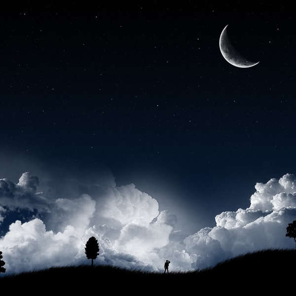 Night sky default moon