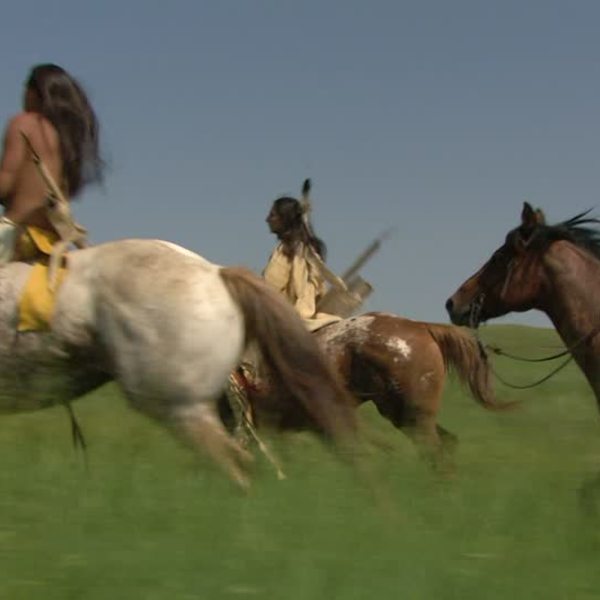 Sioux dakota du sud galoper prairie cavalier