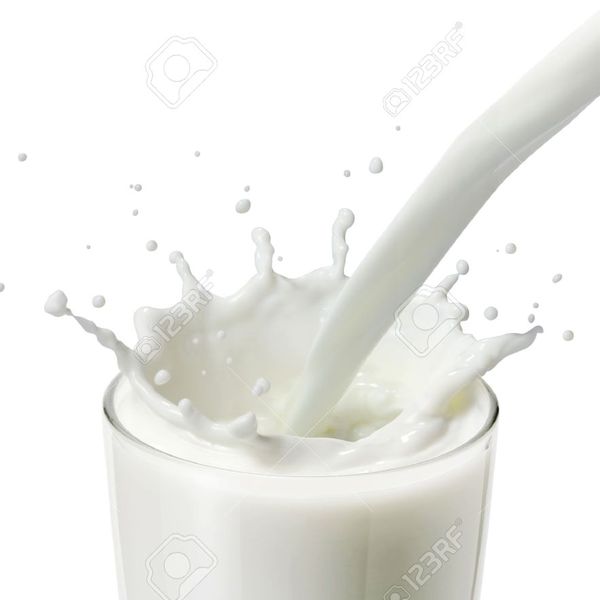 13515599 versant du lait ou un liquide blanc dans un verre cr splash sur fond blanc ou isol s banque d'images
