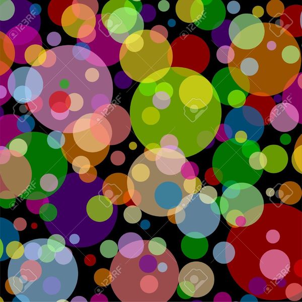 10798502 fond noir carr avec des boules multicolores et des points banque d'images