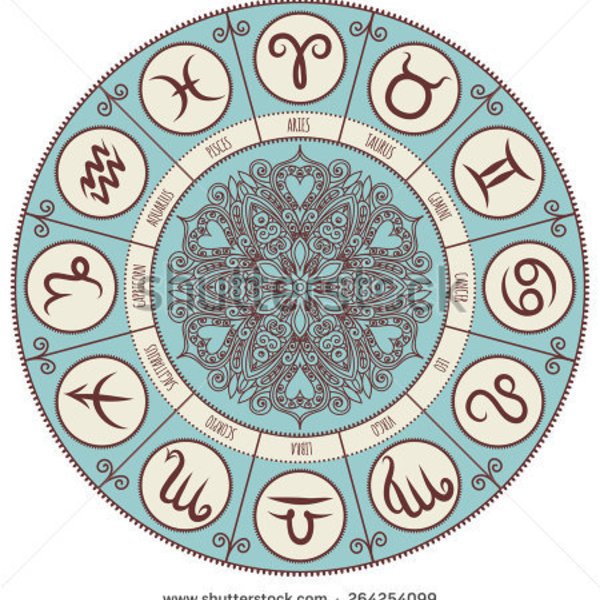 Stock vector set of symbol zodiac sign zodiac icons freehand drawing 264254099