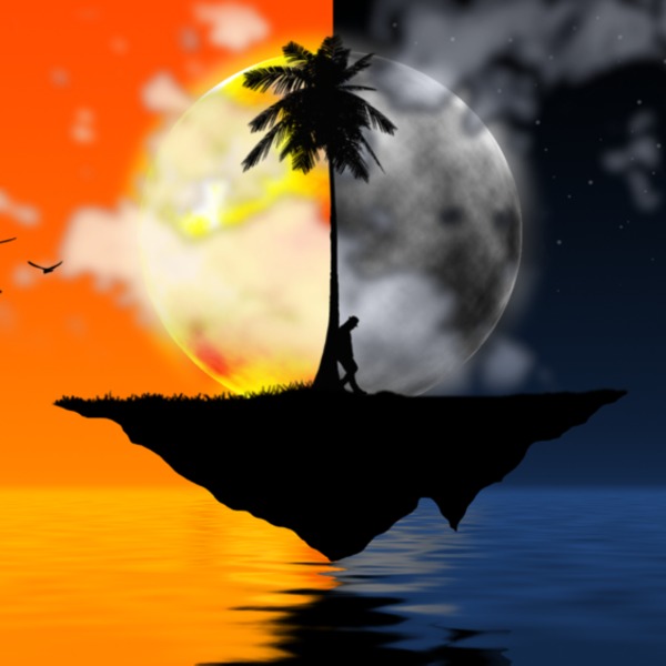 Day and night floating island by ghese d3c1k14