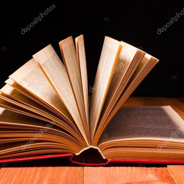 Depositphotos 105244088 stock photo book opened in library on