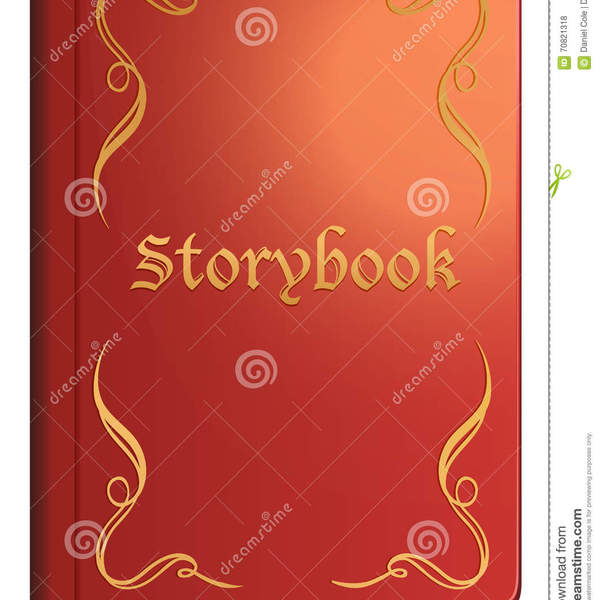 Livre de contes avec les couvertures rouges 70821318