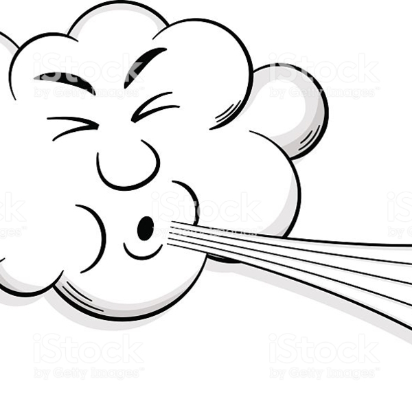 Cartoon cloud blows wind vector id475883966
