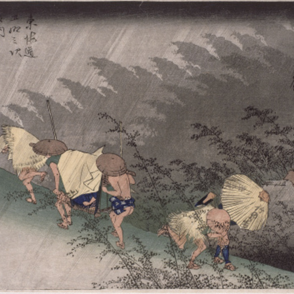 Hiroshige  sh%c3%b4no pluie d'orage