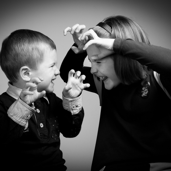 Photo portrait enfant grimace