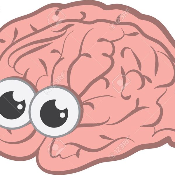 17567171 cerveau dessin anim%c3%a9 isol%c3%a9 avec les yeux