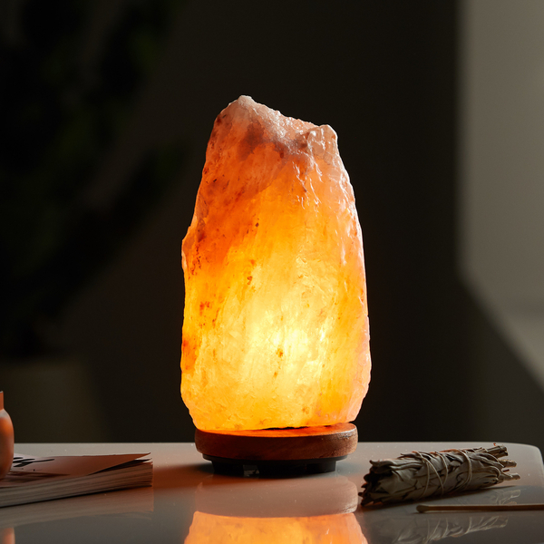 Lampe a poser en cristal de sel stone naturelle