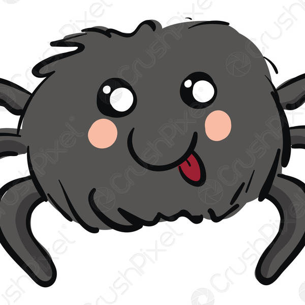 Cute smiling grey spider with 2979434