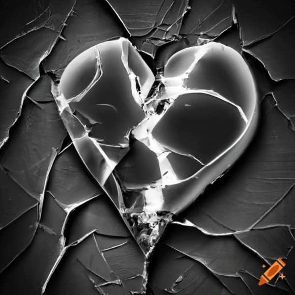 Craiyon 201804 broken glass heart