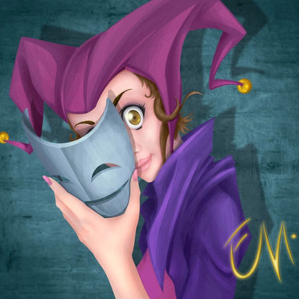 Joker fille violette